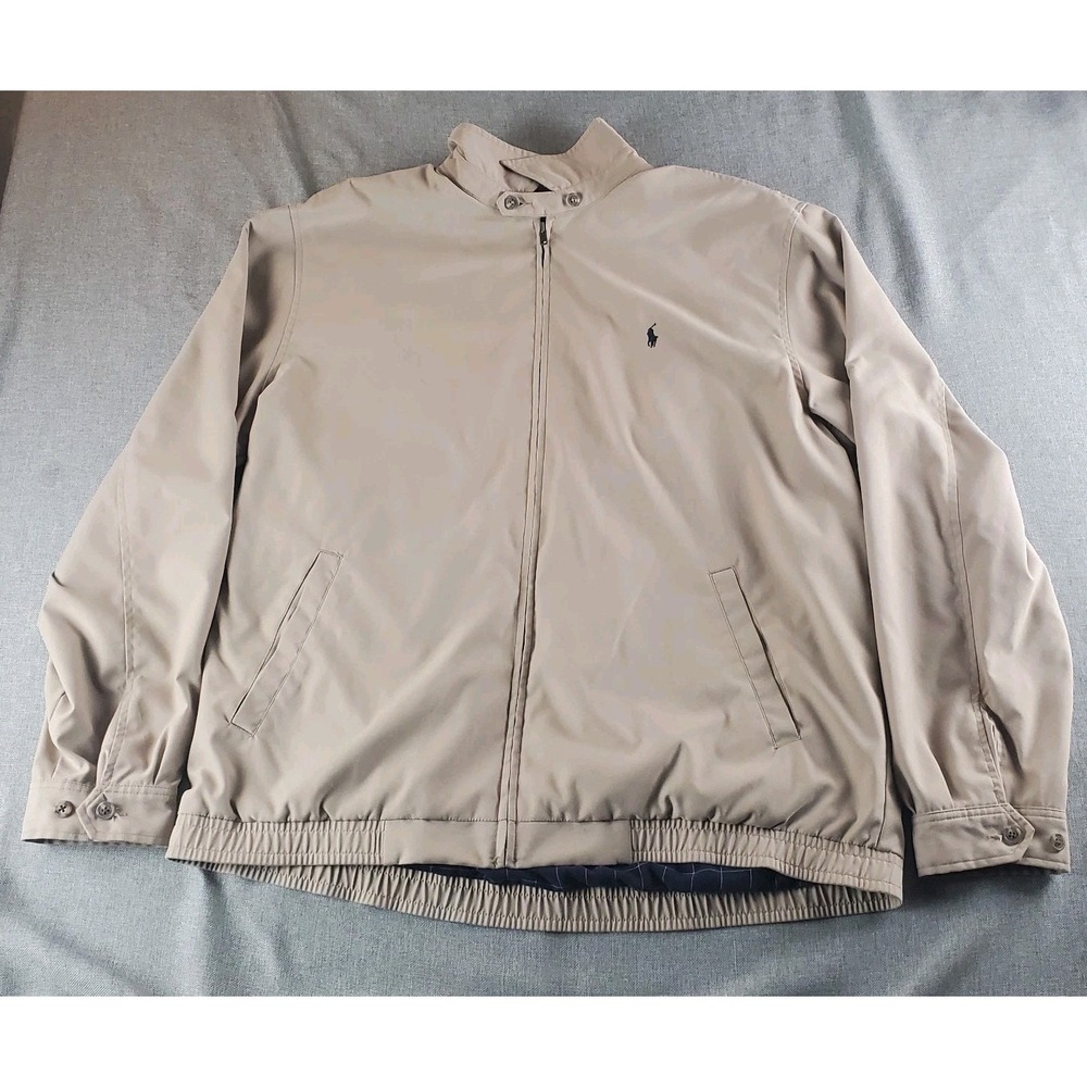 POLO RALPH LAUREN Bi Swing Jacket Mens 2LT Tall Bomber Full Zip Plaid Liner